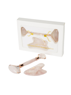 Набор OptoWeek подарочный в прозрачной коробке: массажер-роллер + Гуаша сердце