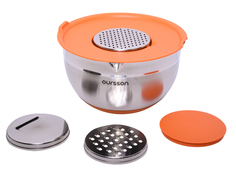 Миска для смешивания с крышкой и 3-мя терками BS4001RS/OR Oursson AG