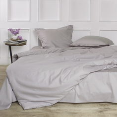 Комплект постельного белья La Prima Сатин однотонный Серебристая дымка