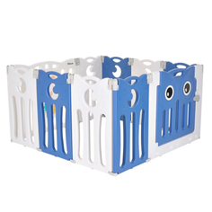 Детский манеж Pituso Сова синий/белый 106х106х63 см L-ZDWL02