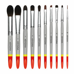 Набор кистей для макияжа Krygina cosmetics Makeup Brushes Kit 10 шт.