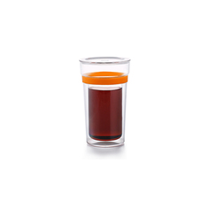 Стакан с крышкой Samadoyo Double-Wall Cup clear/orange, М-S082C