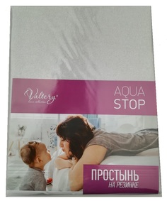 Простынь Valtery АкваСтоп Махра Микрофибра на резинке