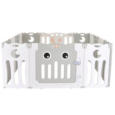 Детский манеж Pituso Сова серый/белый 143х143х63 см L-ZDWL04-green