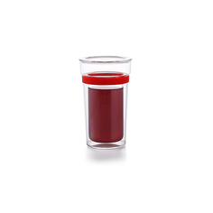 Стакан с крышкой Samadoyo Double-Wall Cup clear/red, М-S082B