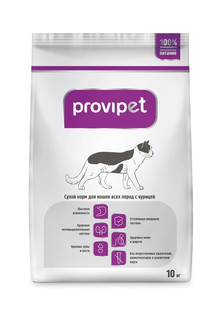 Сухой корм для кошек Provipet, с курицей, 10кг