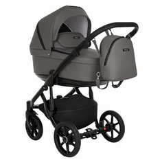Коляска 2 в1 Pituso Moon короб+прогулка Кожа Grey M021
