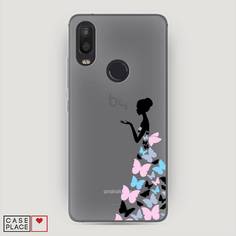 Чехол Awog "Платье из бабочек" для BQ Aquarius X2 Pro
