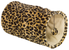 Игрушка для кошек ТОННЕЛЬ 25х50см, плюш, леопард Nobby