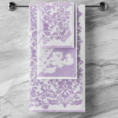 ШАНТИЛЬИ экру-лаванда Полотенце 50х100, 100% хлопок, 500 гр/м2 Togas