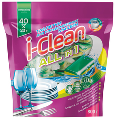 Таблетки Romax i-clean all in 1 для посудомоечных машин 40 шт