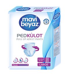 Подгузники-трусики для взрослых Mavi Beyaz р.L (110-150 см) 30 шт.