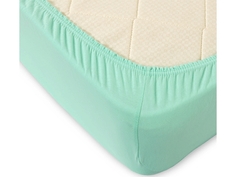 Простыня на резинке 180*200*20 трикотаж (пл.120) мята No Brand