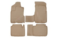 Коврики в салон HONDA CR-V 2002-2006, 4 шт. (полиуретан, бежевые) Element