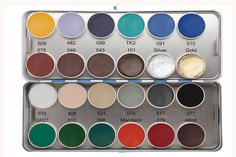 Аквагрим в палитре Kryolan 24 цв. Aquacolor Palette 24 Col. K /1108, 80 мл