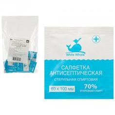 Влажные антисептические салфетки Whait Whale 100 шт. 10см*6 см
