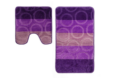 Набор ковриков для ванной комнаты и туалета Twist Полоска круги Hoff