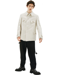 Льняная куртка-рубашка с карманами Maison Margiela