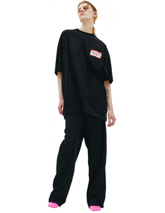 Черная футболка с патчем Vetements