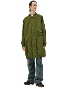 Оливковое пальто Four winds с накладным карманом Visvim