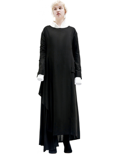 Платье в пол с асимметричным подолом Yohji Yamamoto