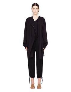 Удлиненная рубашка из хлопка и купро Yohji Yamamoto