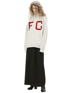 Бежевое худи с бархатным логотипом Fear Of God
