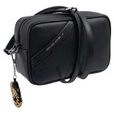 Черная кожаная сумка с брелоком Golden Goose Deluxe Brand