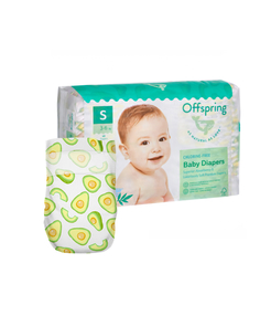 Offspring подгузники, S 3-6 кг. 48 шт. расцветка Авокадо