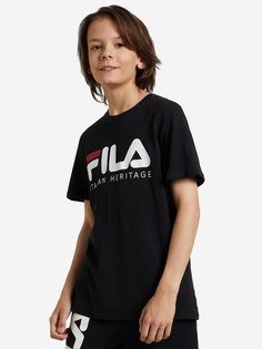 Футболка для мальчиков FILA, Черный, размер 152
