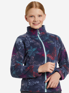 Джемпер флисовый для девочек Columbia Benton Springs II Printed Fleece, Синий, размер 125-135