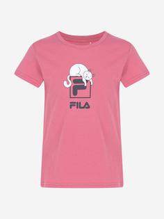 Футболка для девочек FILA, Розовый, размер 104