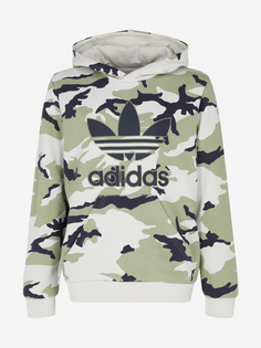 Худи для мальчиков adidas Camo, Зеленый, размер 128