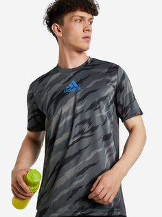Футболка мужская adidas Aeroready Feelstrong Camo Sport, Серый, размер 52-54