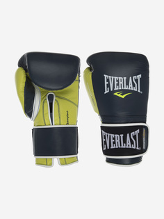 Перчатки боксерские Everlast PowerLock Leather, Черный, размер 12 oz