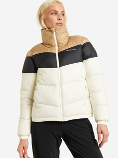 Куртка утепленная женская Columbia Puffect Color Blocked Jacket, Бежевый, размер 52-54