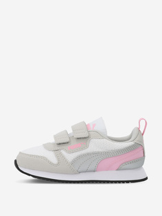 Кроссовки для девочек PUMA R78 V PS, Серый, размер 28