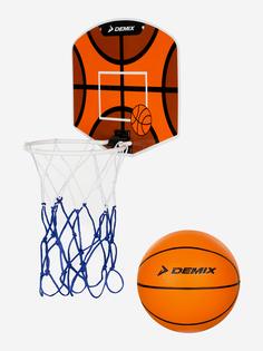 Мини-набор для баскетбола Demix: мяч и щит, Оранжевый, размер Без размера