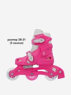 Роликовые коньки детские раздвижные Reaction Rock, Розовый, размер 28-31 Re:Action