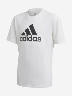 Футболка для мальчиков adidas D2M Big Logo, Белый, размер 128