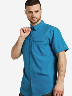 Рубашка с коротким рукавом мужская Columbia Silver Ridge Lite Short Sleeve Shirt, Синий, размер 56