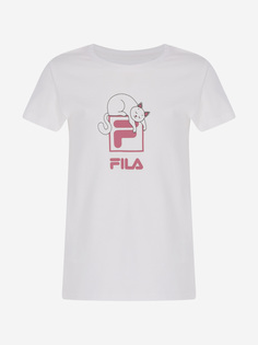 Футболка для девочек FILA, Белый, размер 110