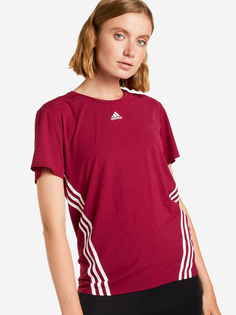 Футболка женская adidas Trainicons 3-Stripes, Красный, размер 40-42