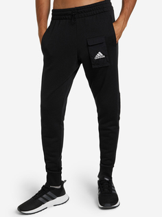 Брюки мужские adidas Essentials Brandlove French Terry Joggers, Черный, размер 44-46