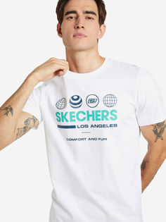 Футболка мужская Skechers, Белый, размер 44-46