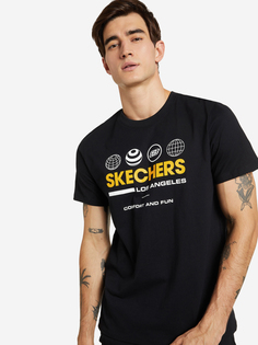 Футболка мужская Skechers, Черный, размер 44-46