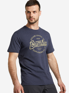 Футболка мужская Columbia Bluff Mesa Graphic Tee Il, Синий, размер 50-52