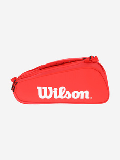 Сумка для 9 ракеток Wilson Super Tour, Красный, размер Без размера