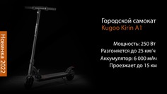 Электросамокат Kugoo Kugookirin A1, Черный, размер Без размера