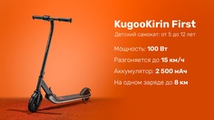 Электросамокат Kugoo Kugookirin First, Черный, размер Без размера
